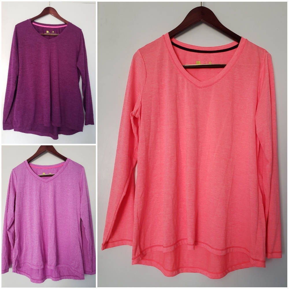 3 Xersion Long Sleeve Dri-Fit Tops Size XL